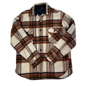Vintage Towncraft Penneys Heavy Wool Shacket Shirt Jacket Plaid Men Medium